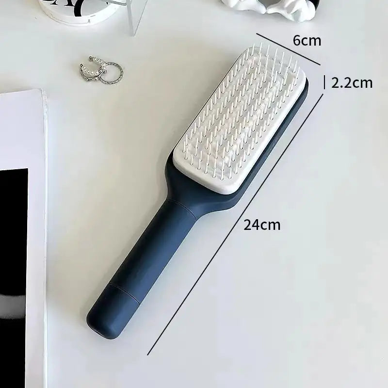 Brosse à cheveux antistatique autonettoyante