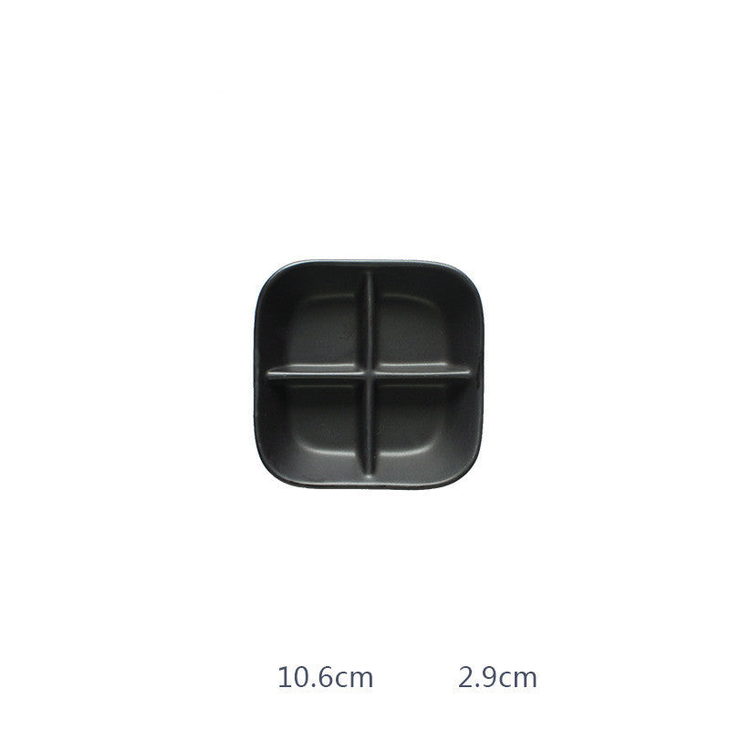 Assiette Carrée en Porcelaine Mate