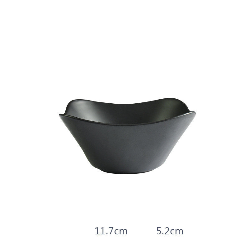 Assiette Carrée en Porcelaine Mate