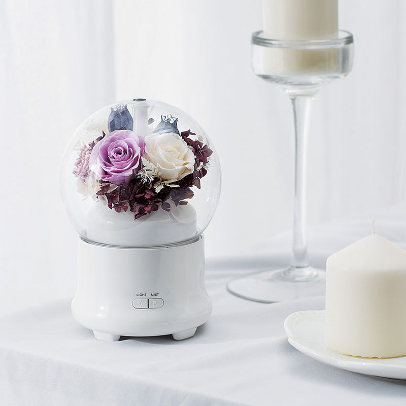 Diffuseur d’Arômes & Humidificateur avec Fleur Éternelle