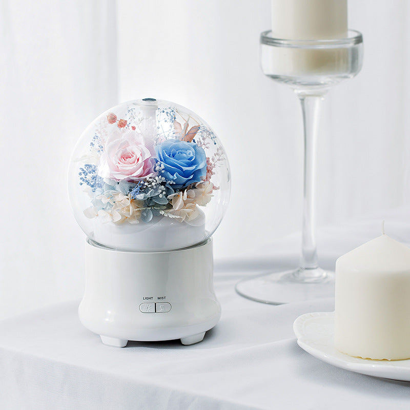 Diffuseur d’Arômes & Humidificateur avec Fleur Éternelle