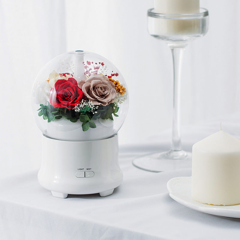 Diffuseur d’Arômes & Humidificateur avec Fleur Éternelle
