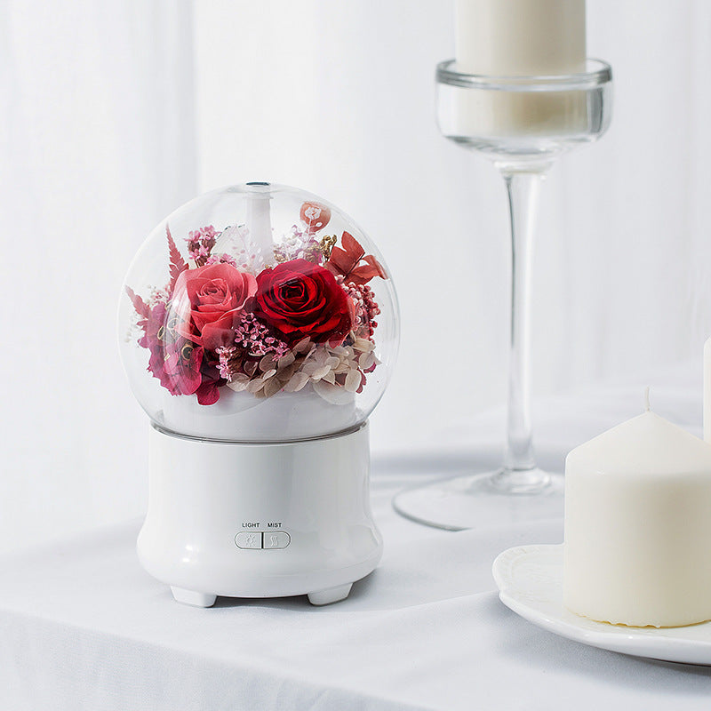 Diffuseur d’Arômes & Humidificateur avec Fleur Éternelle