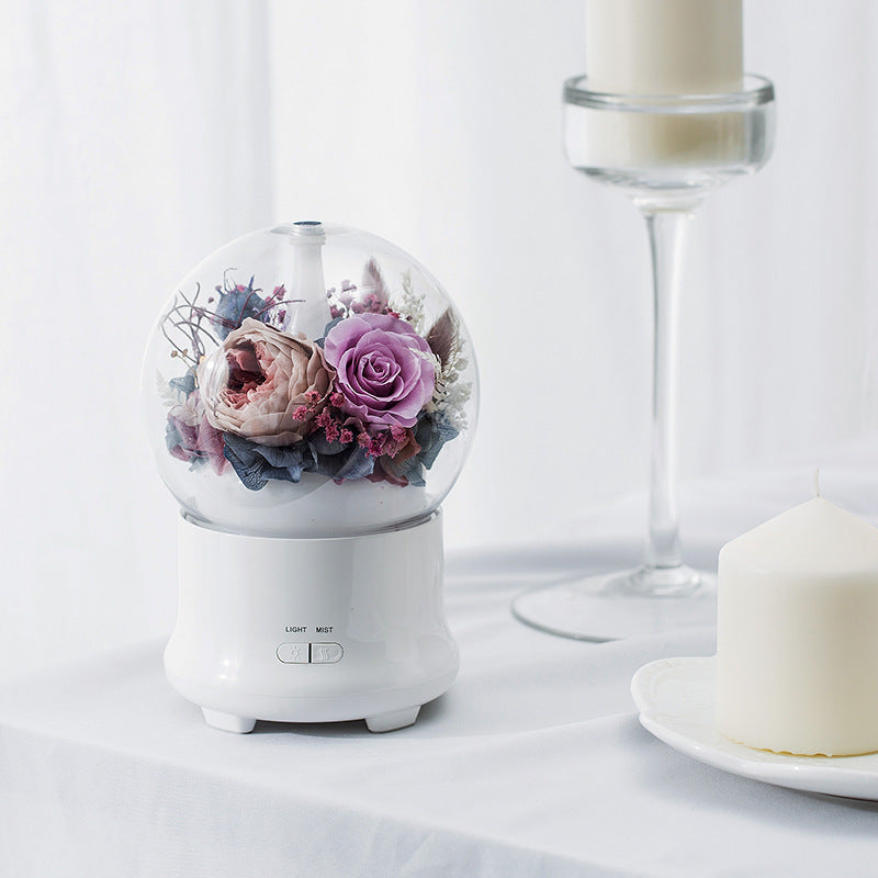 Diffuseur d’Arômes & Humidificateur avec Fleur Éternelle