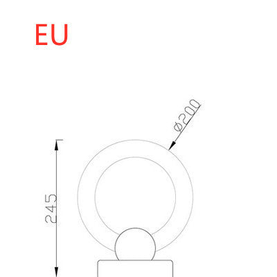 Lampe circulaire en bois