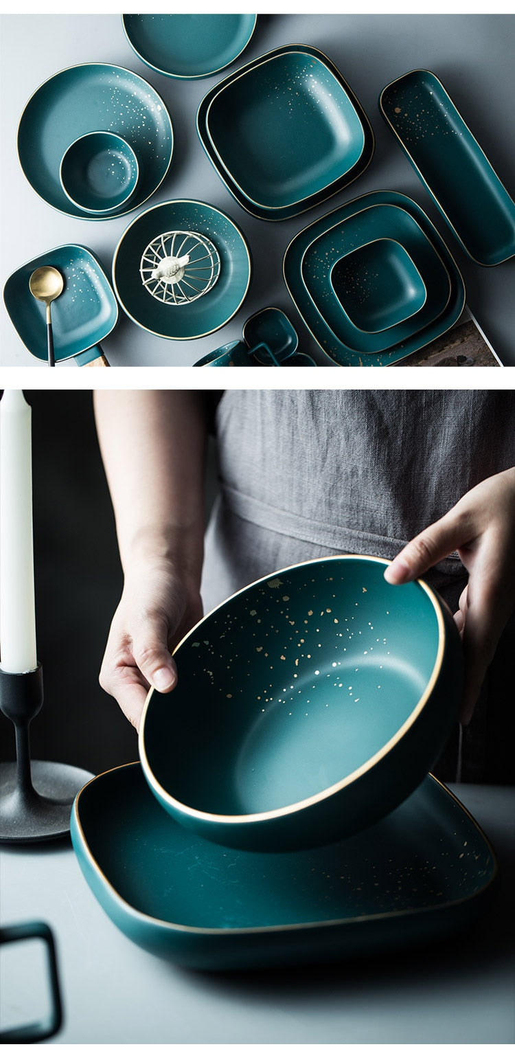 Service de Table en Céramique – Finition Porcelaine