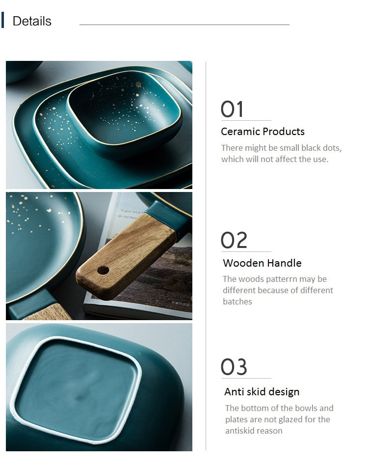 Service de Table en Céramique – Finition Porcelaine