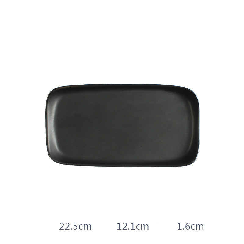 Assiette Carrée en Porcelaine Mate