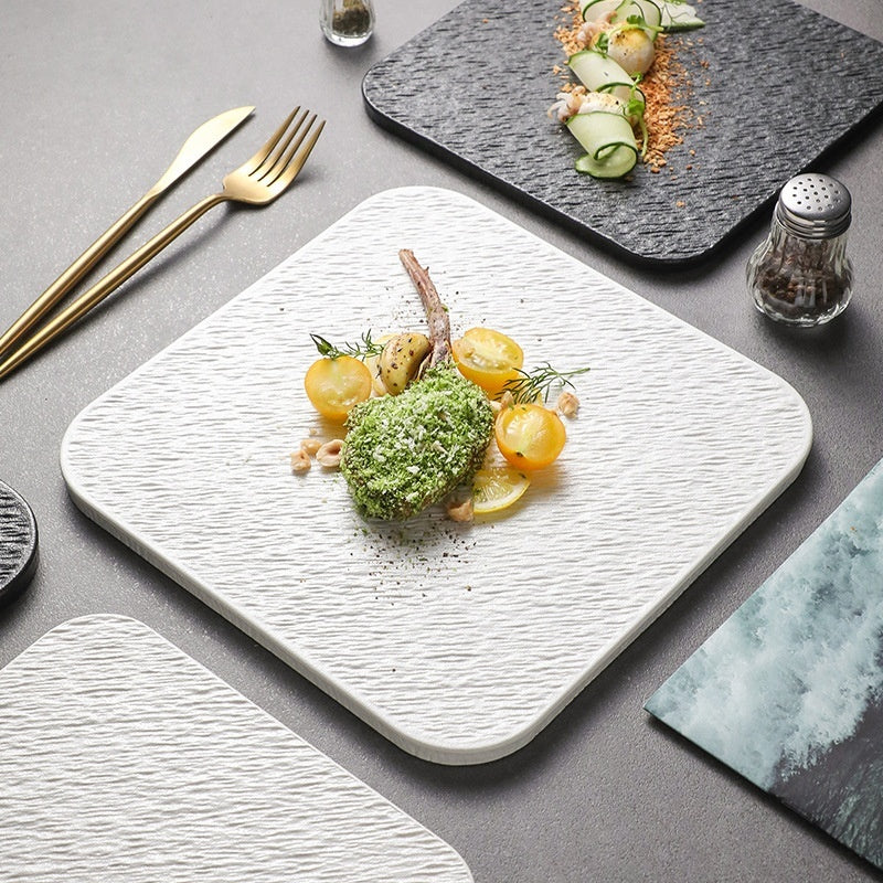 Assiette Plate en Céramique Style Nordique