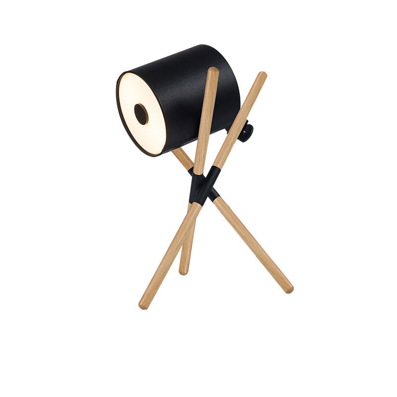 Lampe LED en Bois de Noyer Noir