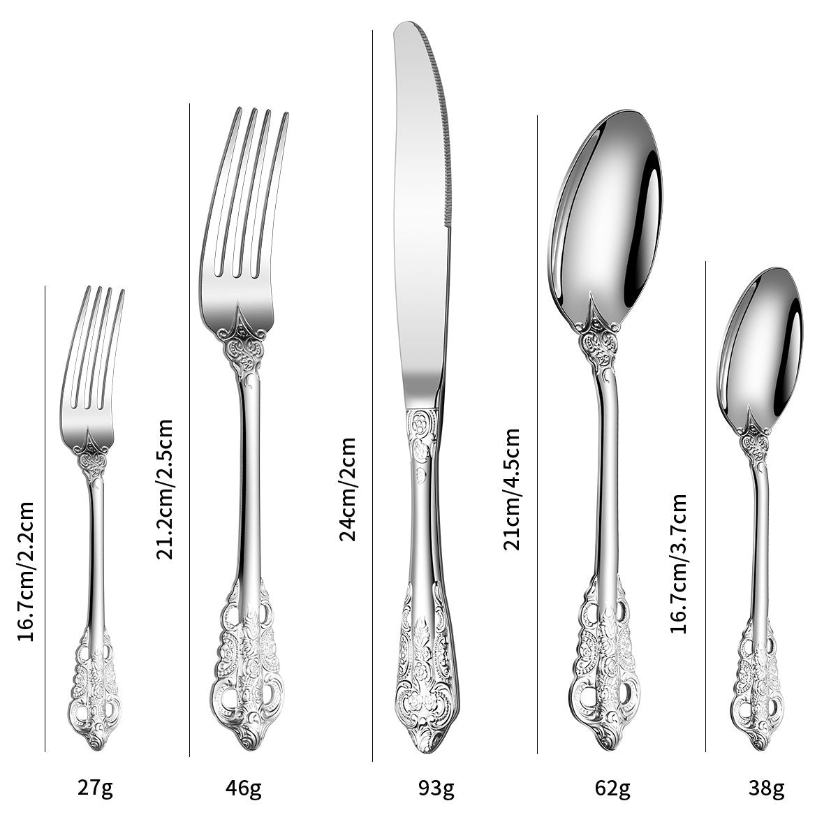Service de Couverts Inox 5 Pièces