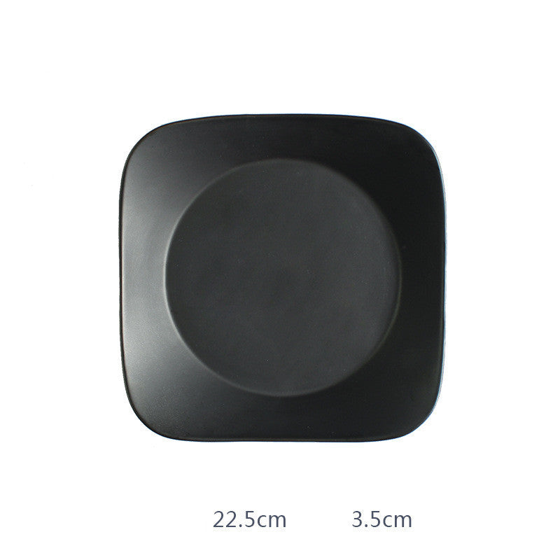 Assiette Carrée en Porcelaine Mate