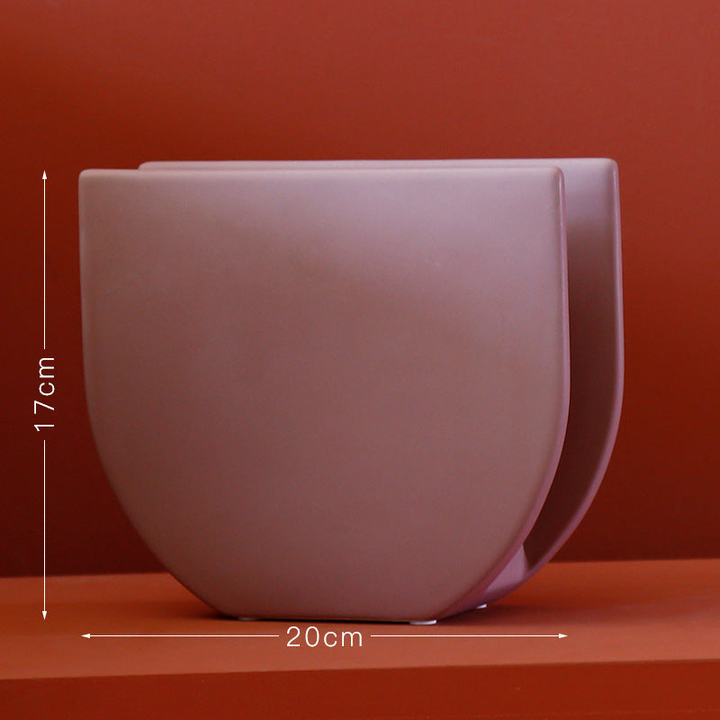 Vase décoratif en céramique émaillée