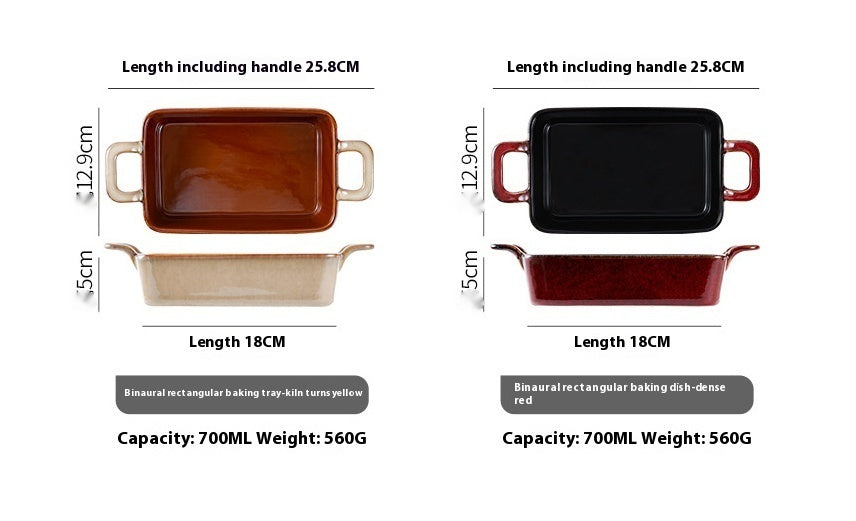 Plat à Four Rectangulaire en Céramique