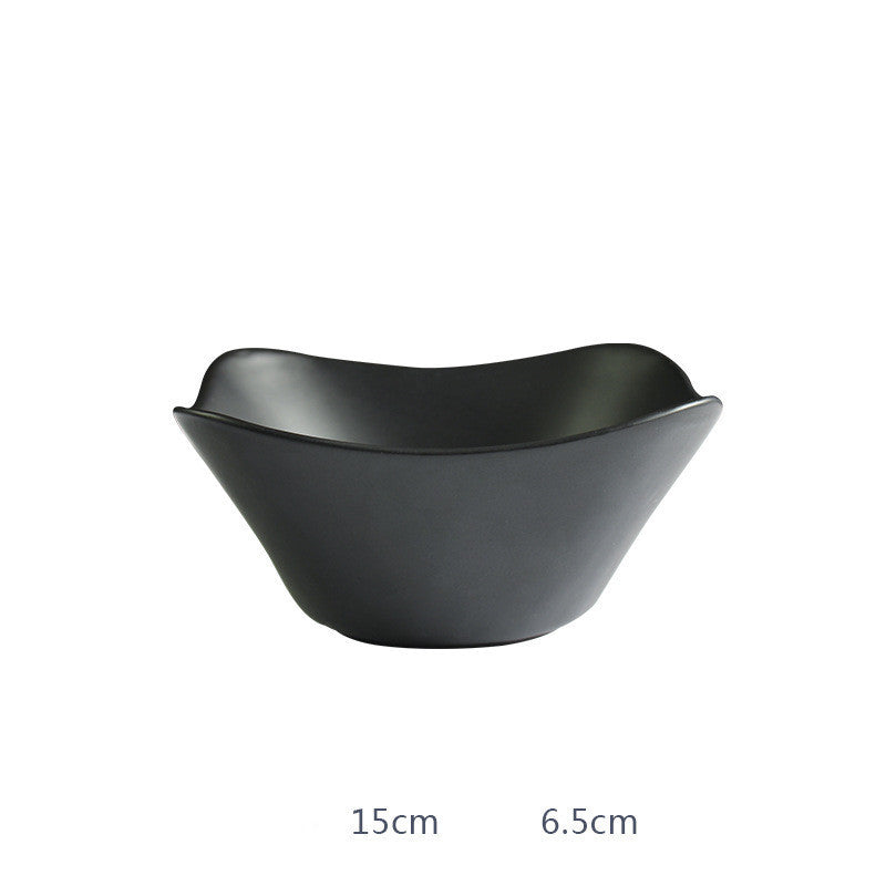 Assiette Carrée en Porcelaine Mate