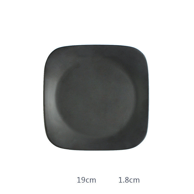 Assiette Carrée en Porcelaine Mate
