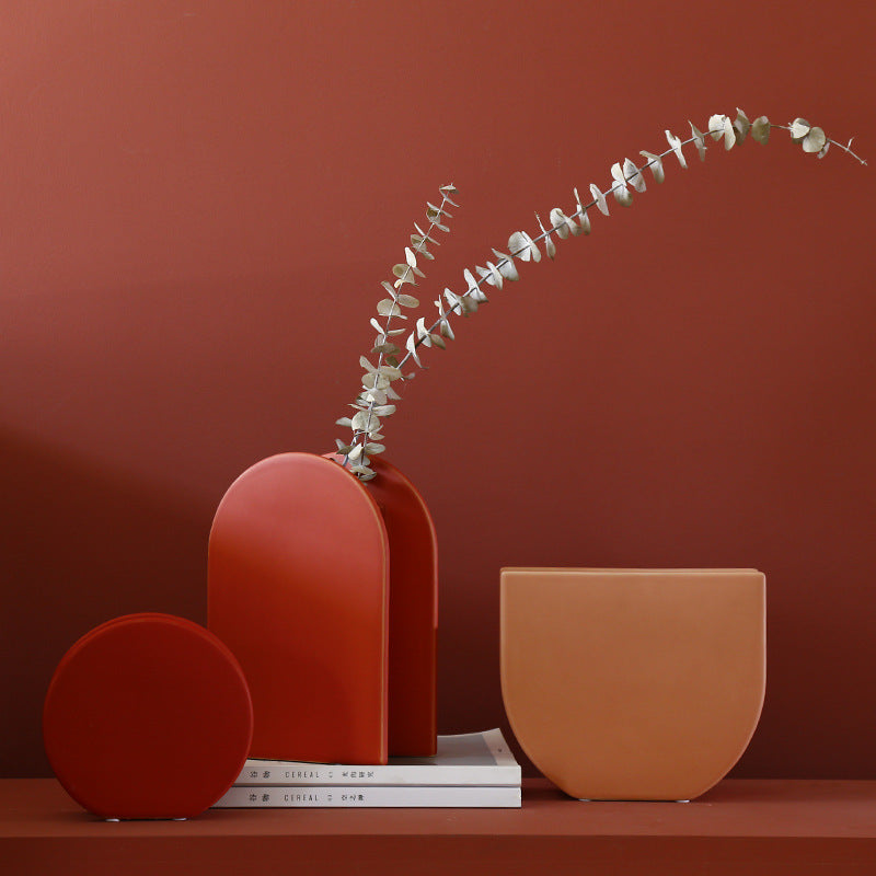 Vase décoratif en céramique émaillée