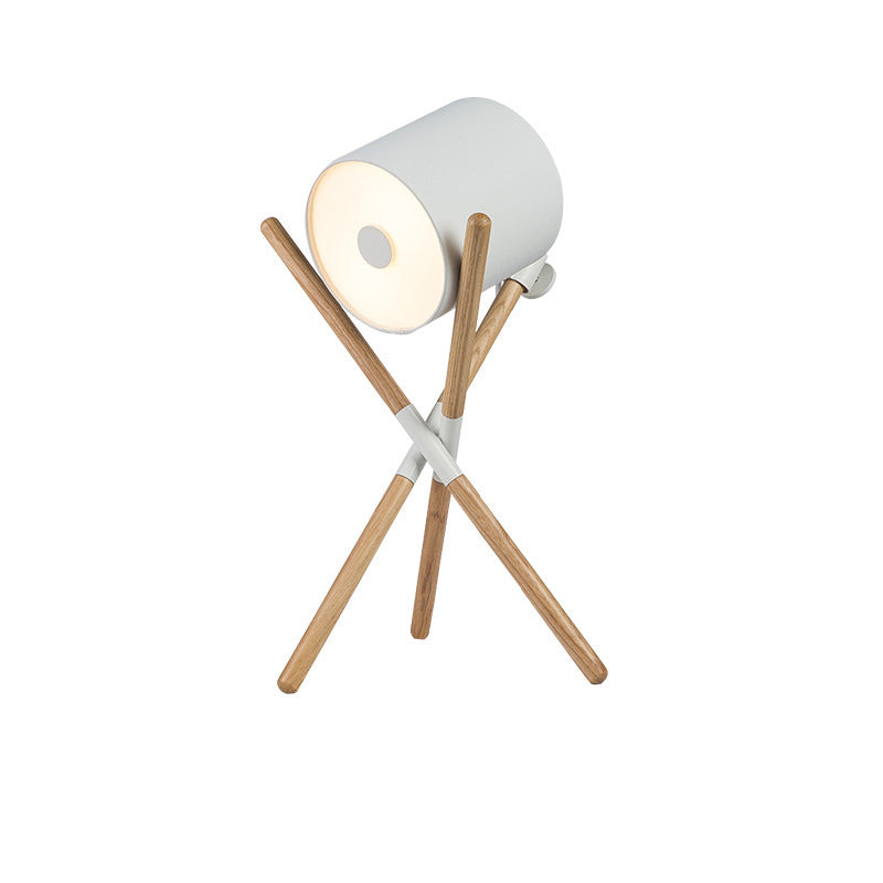 Lampe LED en Bois de Noyer Noir