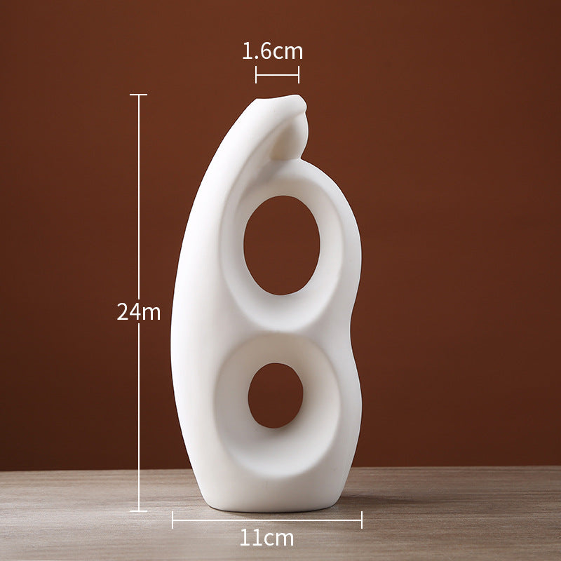 Vase sculptural en céramique blanche design moderne Maison Gloow
