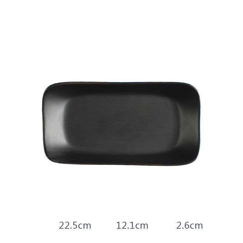 Assiette Carrée en Porcelaine Mate