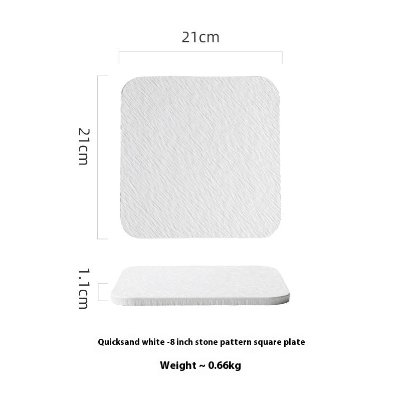 Assiette Plate en Céramique Style Nordique