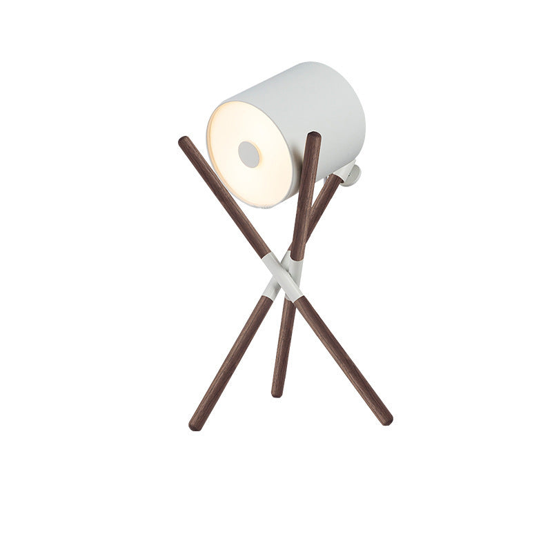 Lampe LED en Bois de Noyer Noir