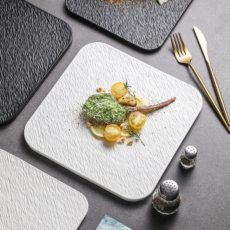 Assiette Plate en Céramique Style Nordique