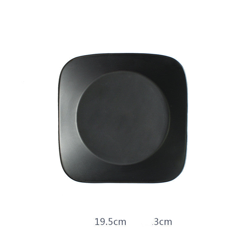 Assiette Carrée en Porcelaine Mate