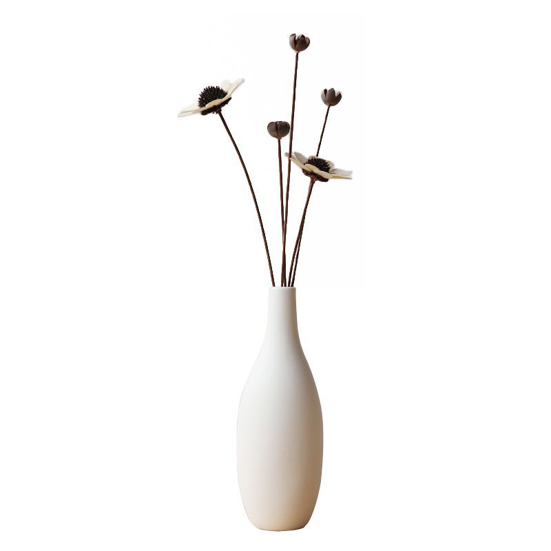 Vase en céramique blanche finition mate