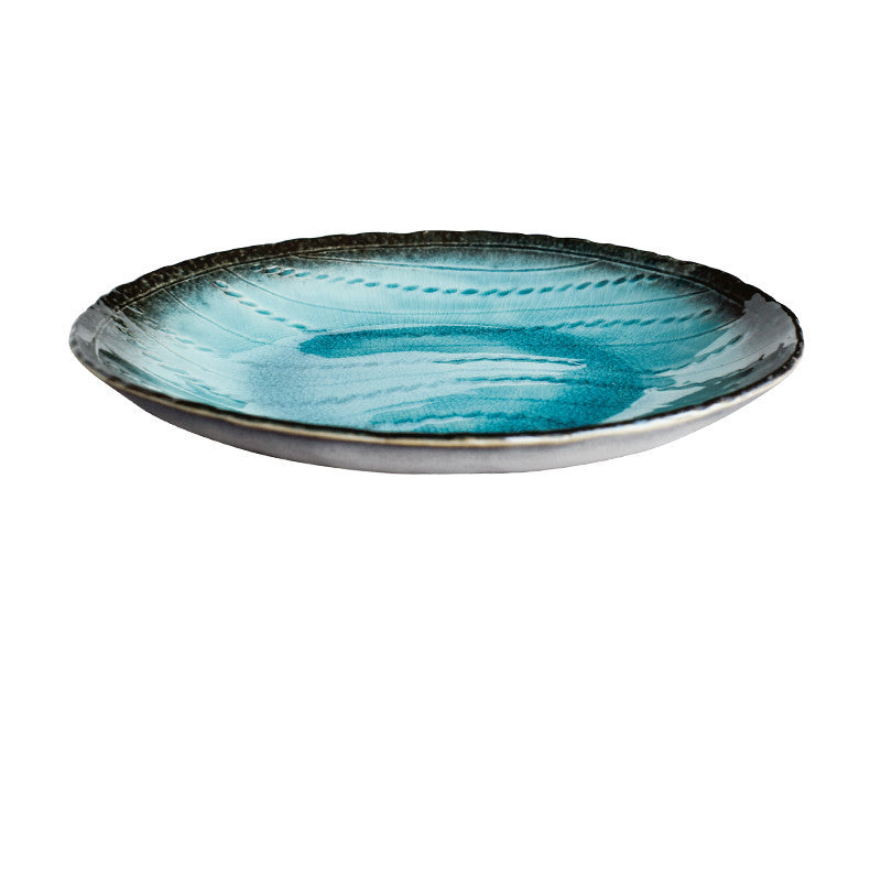 Assiette Bleue à Deux Anses
