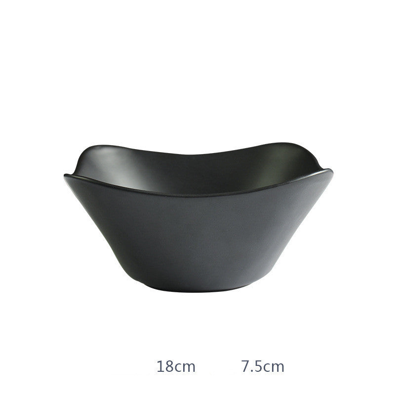 Assiette Carrée en Porcelaine Mate