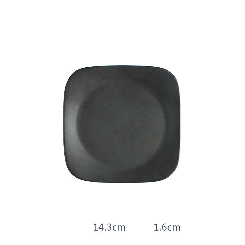 Assiette Carrée en Porcelaine Mate