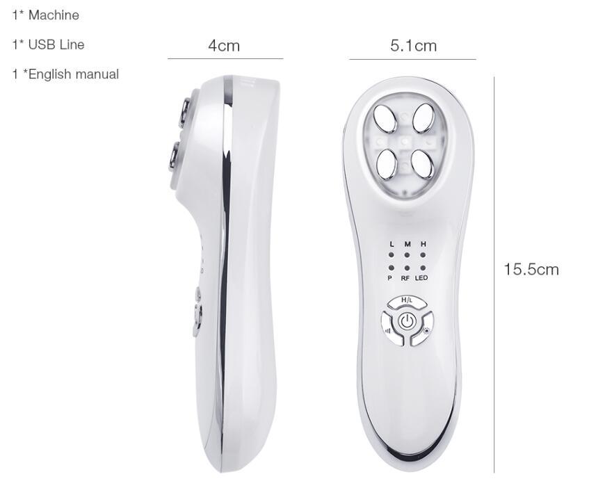 Appareil raffermissant visage 5-en-1 LED