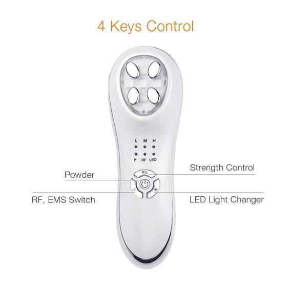 Appareil raffermissant visage 5-en-1 LED