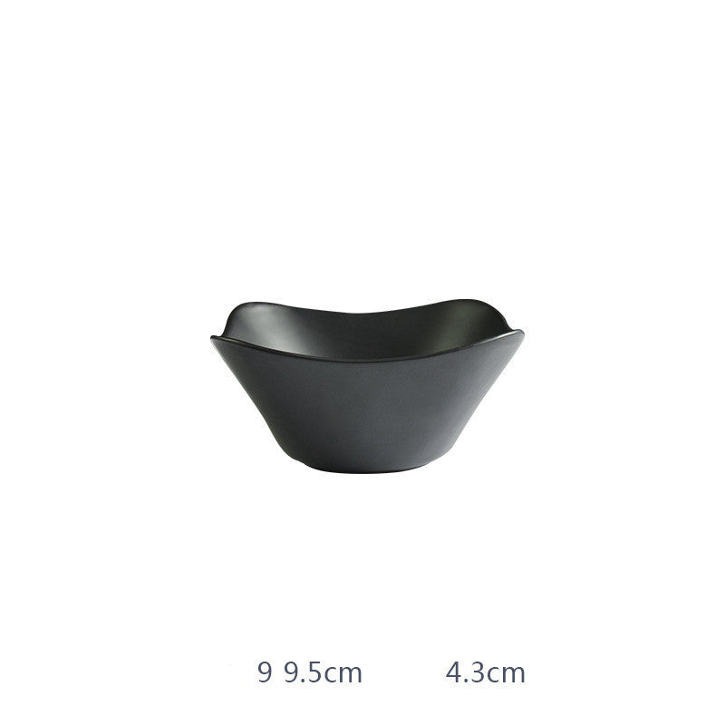 Assiette Carrée en Porcelaine Mate