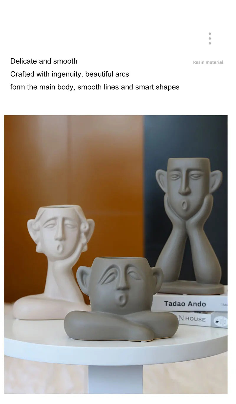 Vase décoratif en céramique avec fleurs