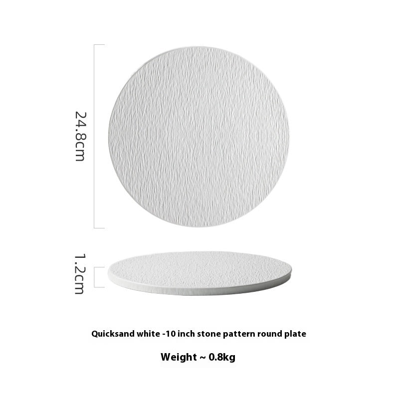 Assiette Plate en Céramique Style Nordique