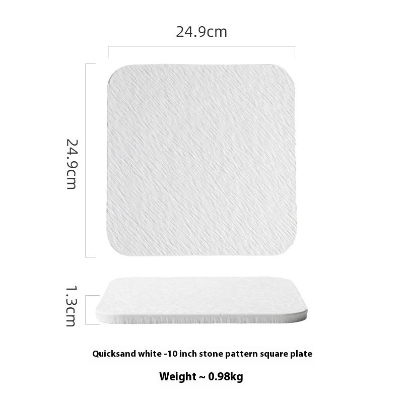 Assiette Plate en Céramique Style Nordique