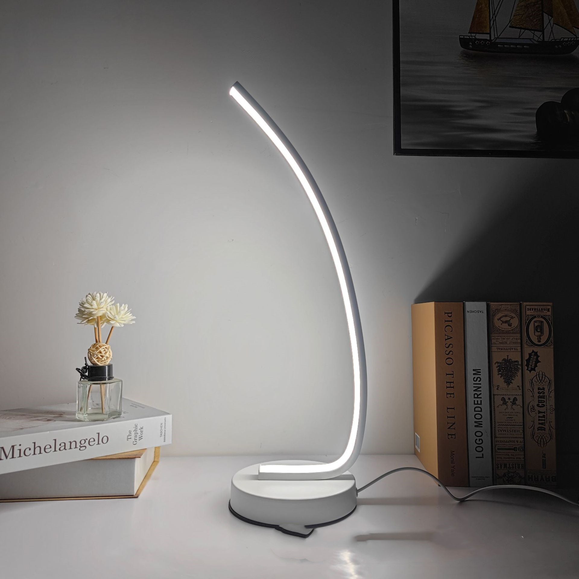 Lampe de Chevet Moderne avec Variations de Couleur
