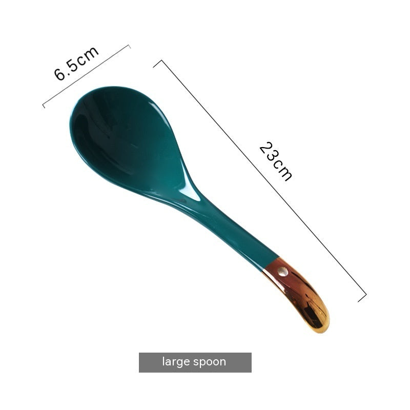 Service de Table en Céramique Vert Paon