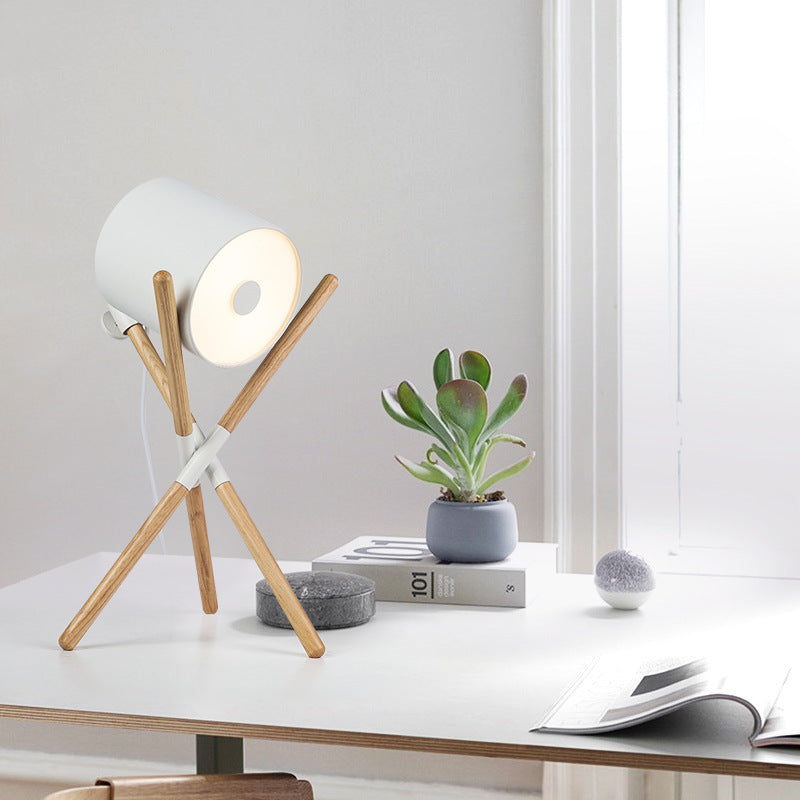 Lampe LED en Bois de Noyer Noir