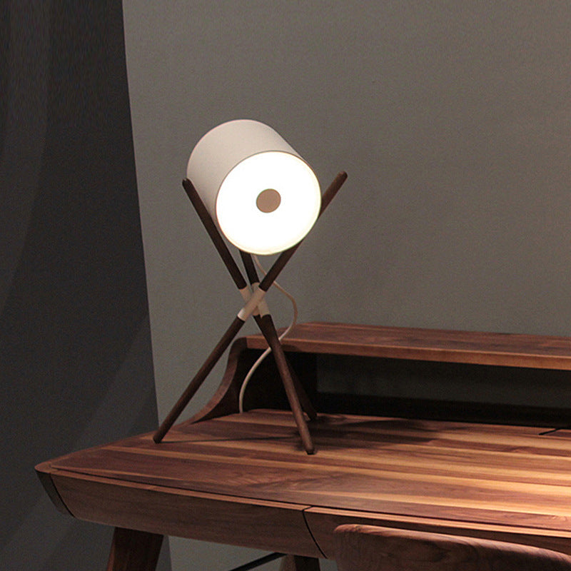Lampe LED en Bois de Noyer Noir