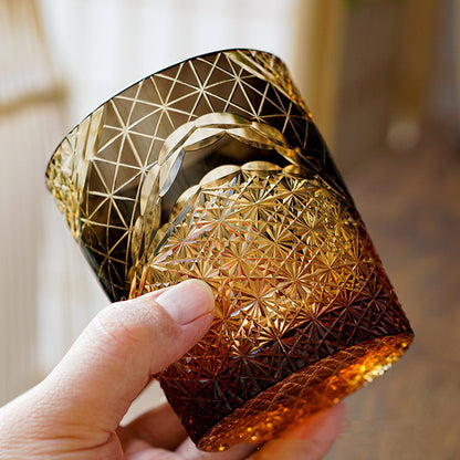 Hand-carved crystal glasses