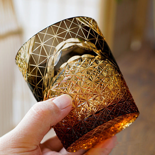 Hand-carved crystal glasses