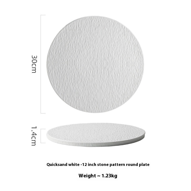 Assiette Plate en Céramique Style Nordique