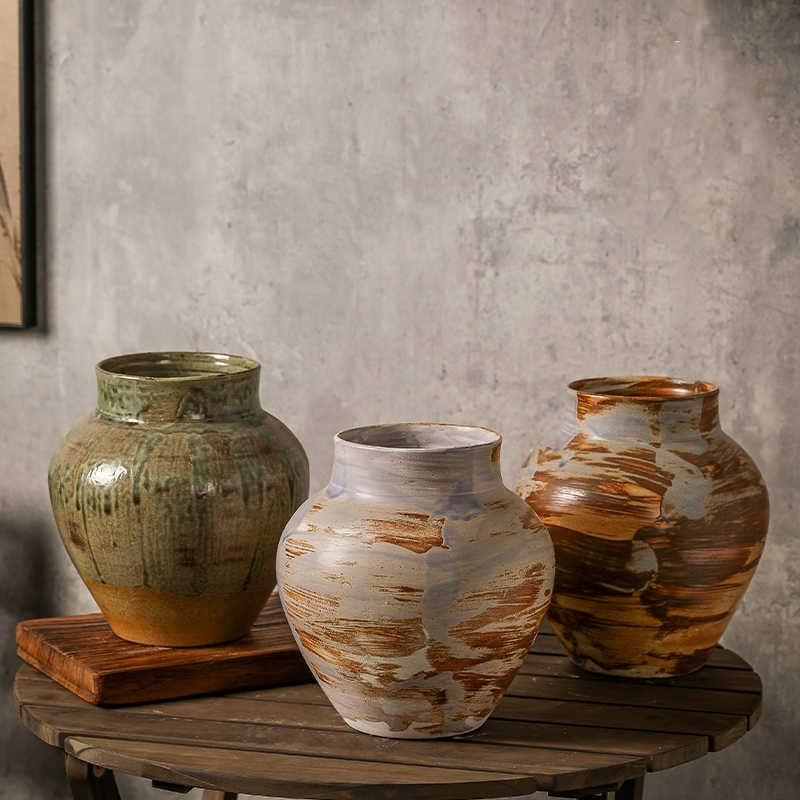 Cache-pot en céramique rétro fait main